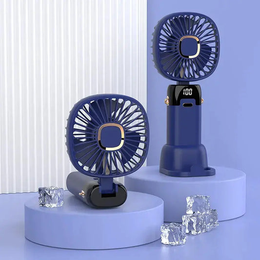 Foldable USB Neck Fan with Phone Stand