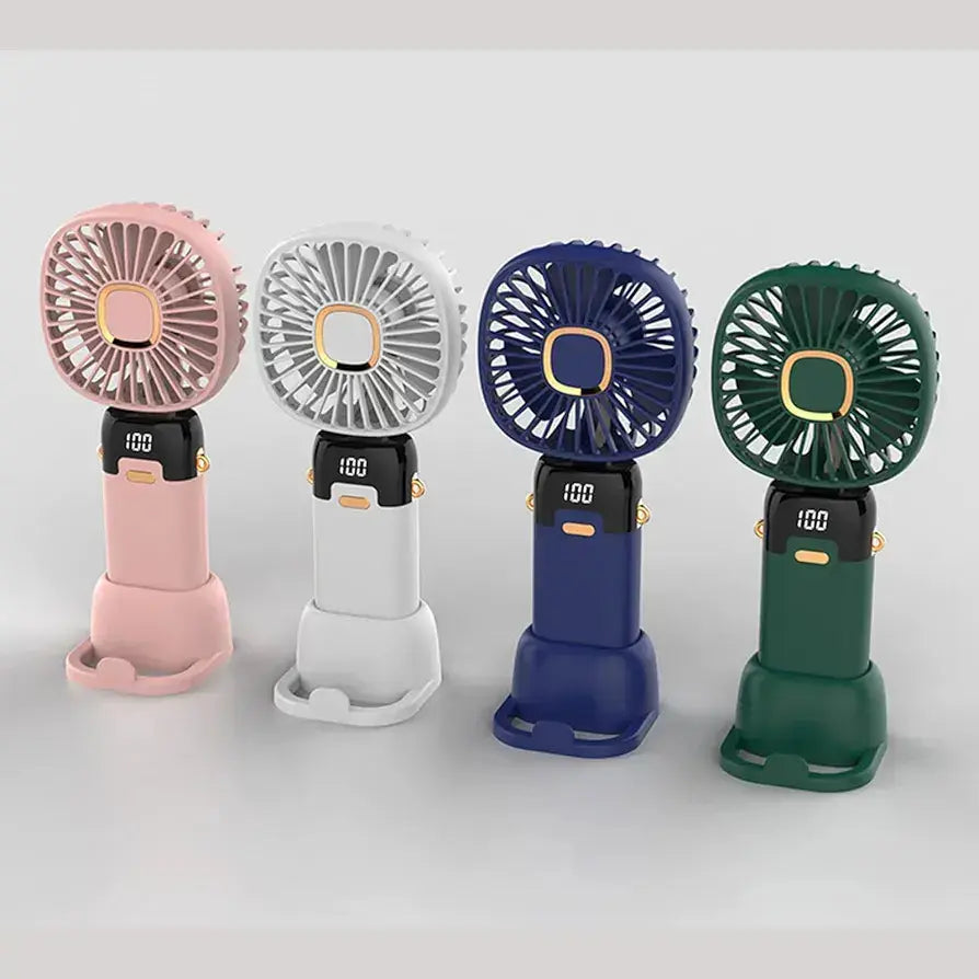 Foldable USB Neck Fan with Phone Stand
