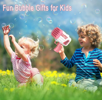 Electric 2-In-1 Rocket Bubble Gun