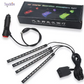 1set Car Rgb 48led Strip 5050smd 12w Decorative Auto Atmosphere Pathway Interior Ambient( Bluetooth Light)