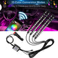 1set Car Rgb 48led Strip 5050smd 12w Decorative Auto Atmosphere Pathway Interior Ambient( Bluetooth Light)