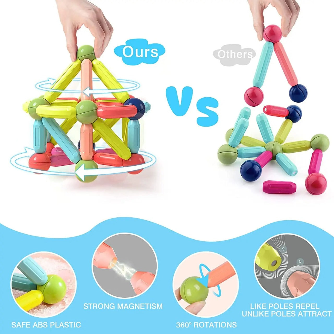 25 pcs Magnetic Blocks Toy for Kids