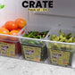 Refrigerator Food Storage Box Set – 4 Pcs Mini Crate Organizers (0.6L Each)