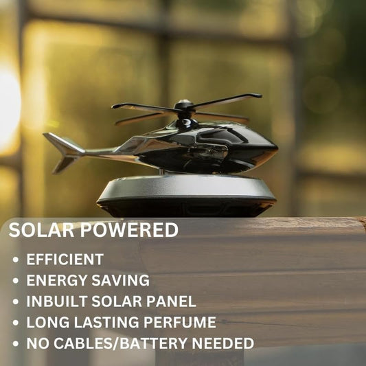 Solar Powered Car Aroma Diffuser Helicopter Air Freshener